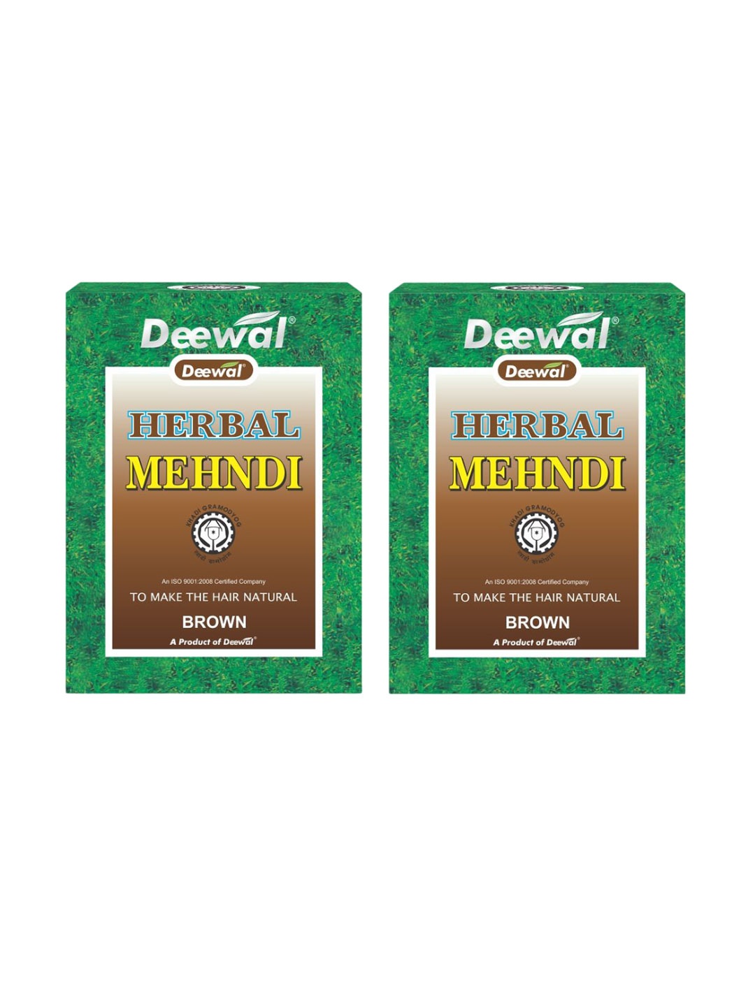 

DEEWAL Set Of 2 Herbal Mehndi Hair Color - 80 g Each - Brown