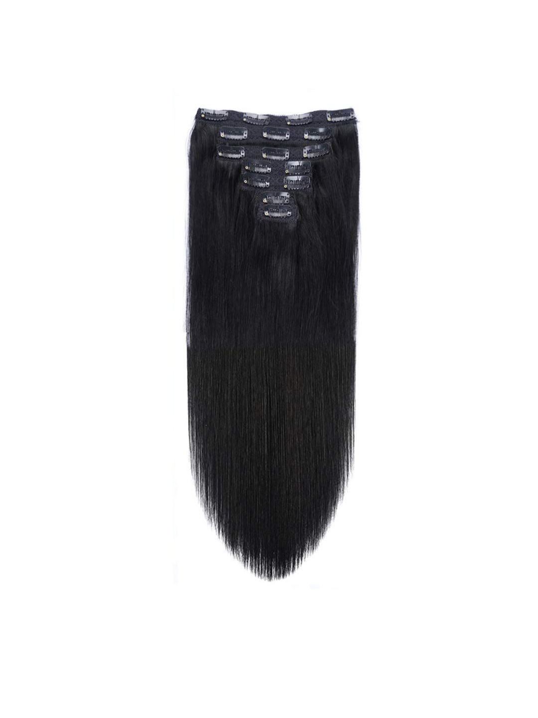 

D-Divine Set Of 7 Clip In Straight Locks Hair Extensions - Black - 24 Inch Each