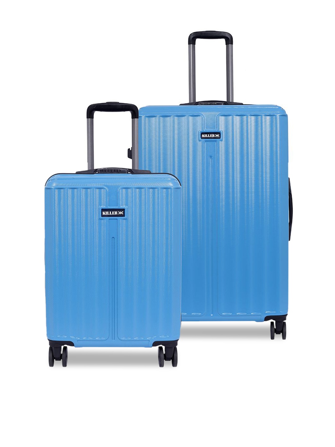

Killer Set Of 2 Hard Sided Trolly Bags, Blue