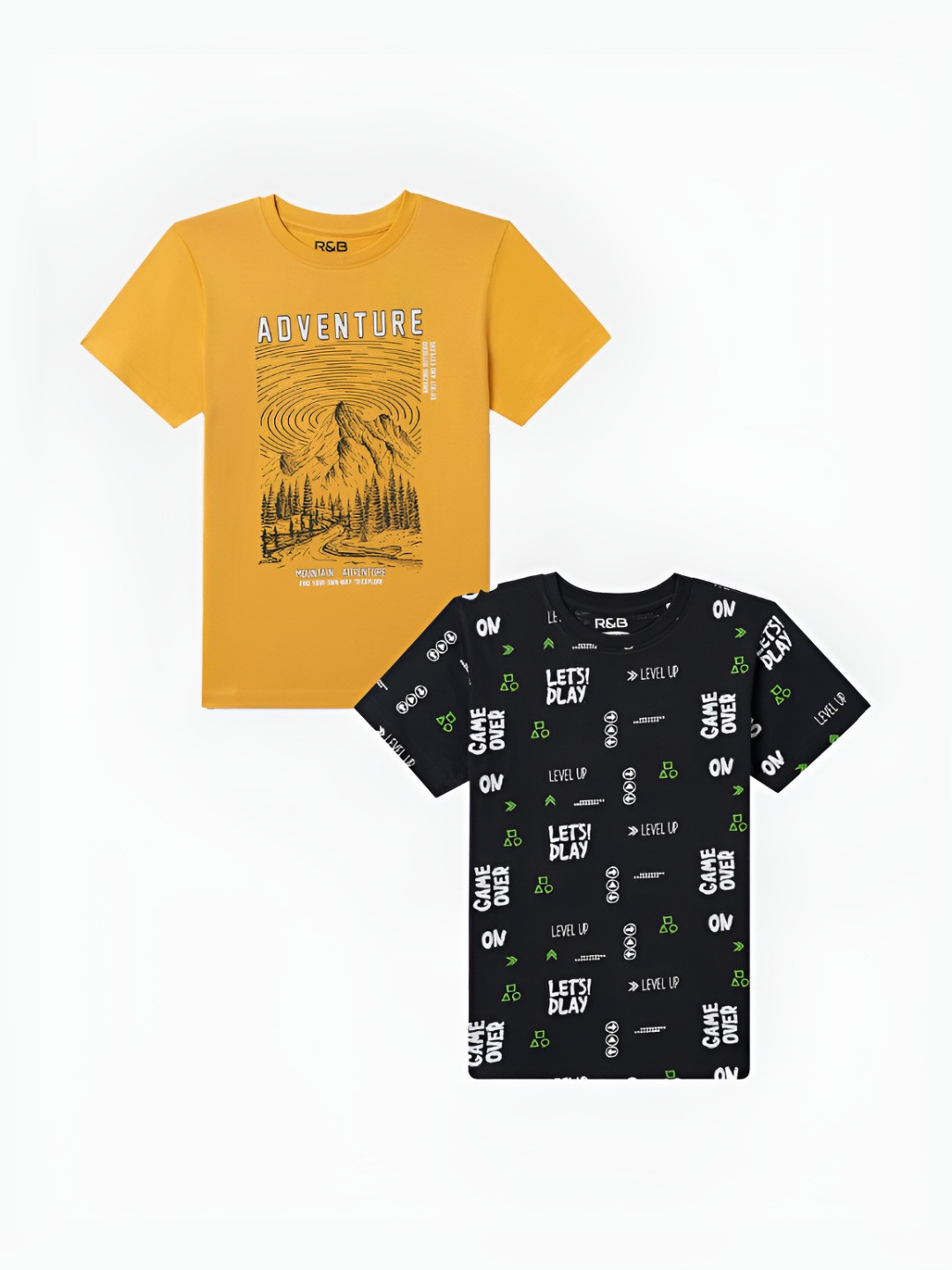 

R&B Boys Typography 2 Printed T-shirt, Multi