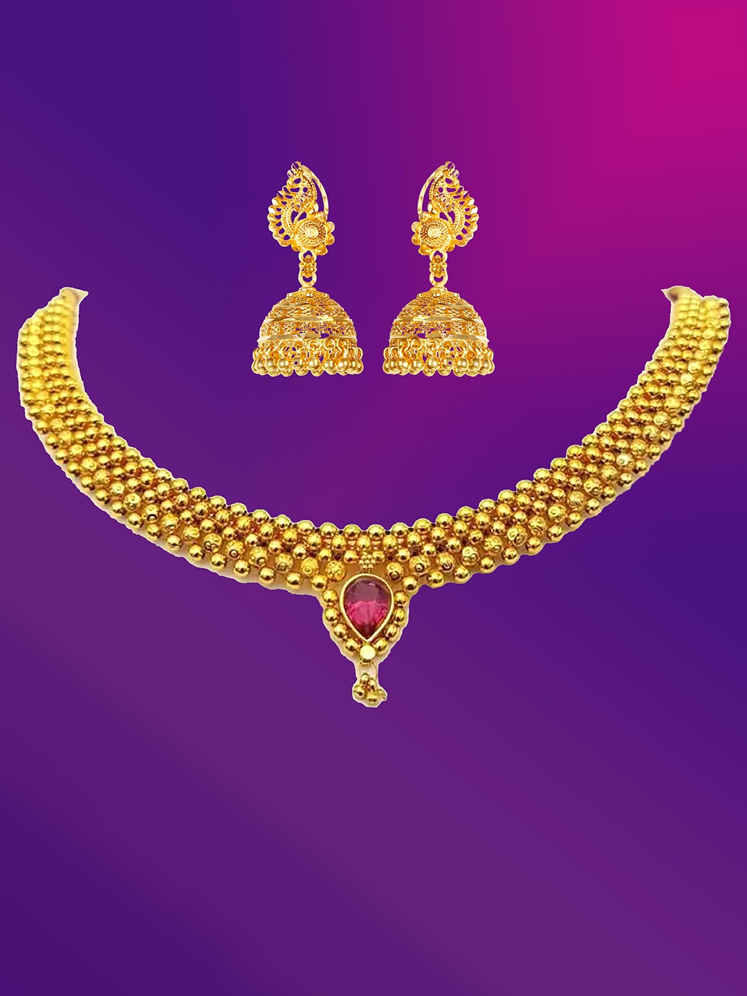 

Lila Gold-Plated Jewellery Set