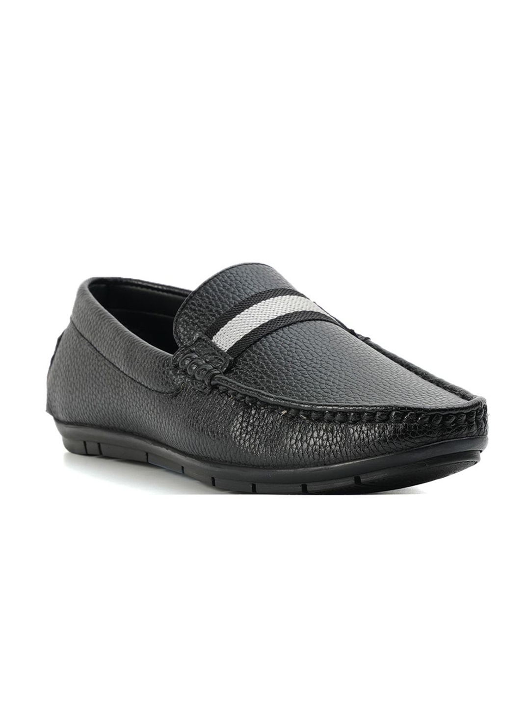 

MONKSTORY Men Slip-On Loafers, Black