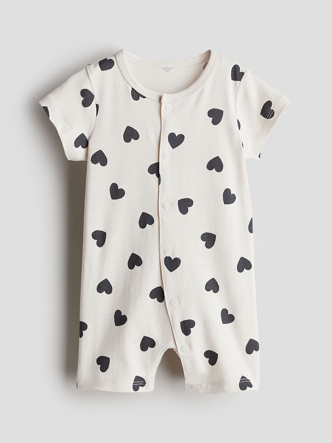 

H&M Cotton Printed Rompers, White