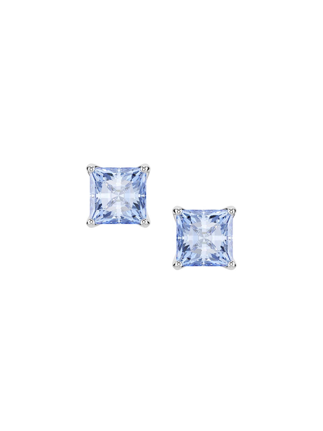 

SWAROVSKI Rhodium-Plated Crystals Stone-Studded Studs Earrings, Silver