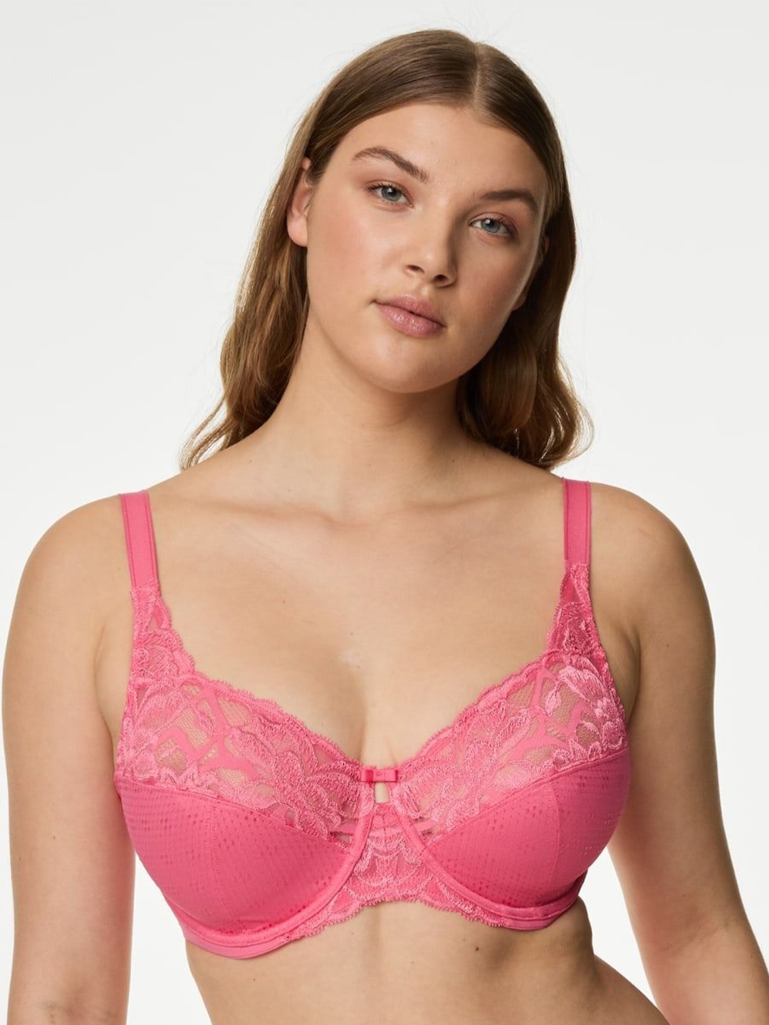 

Marks & Spencer Women Floral Full Coverage Underwired Bra, Pink