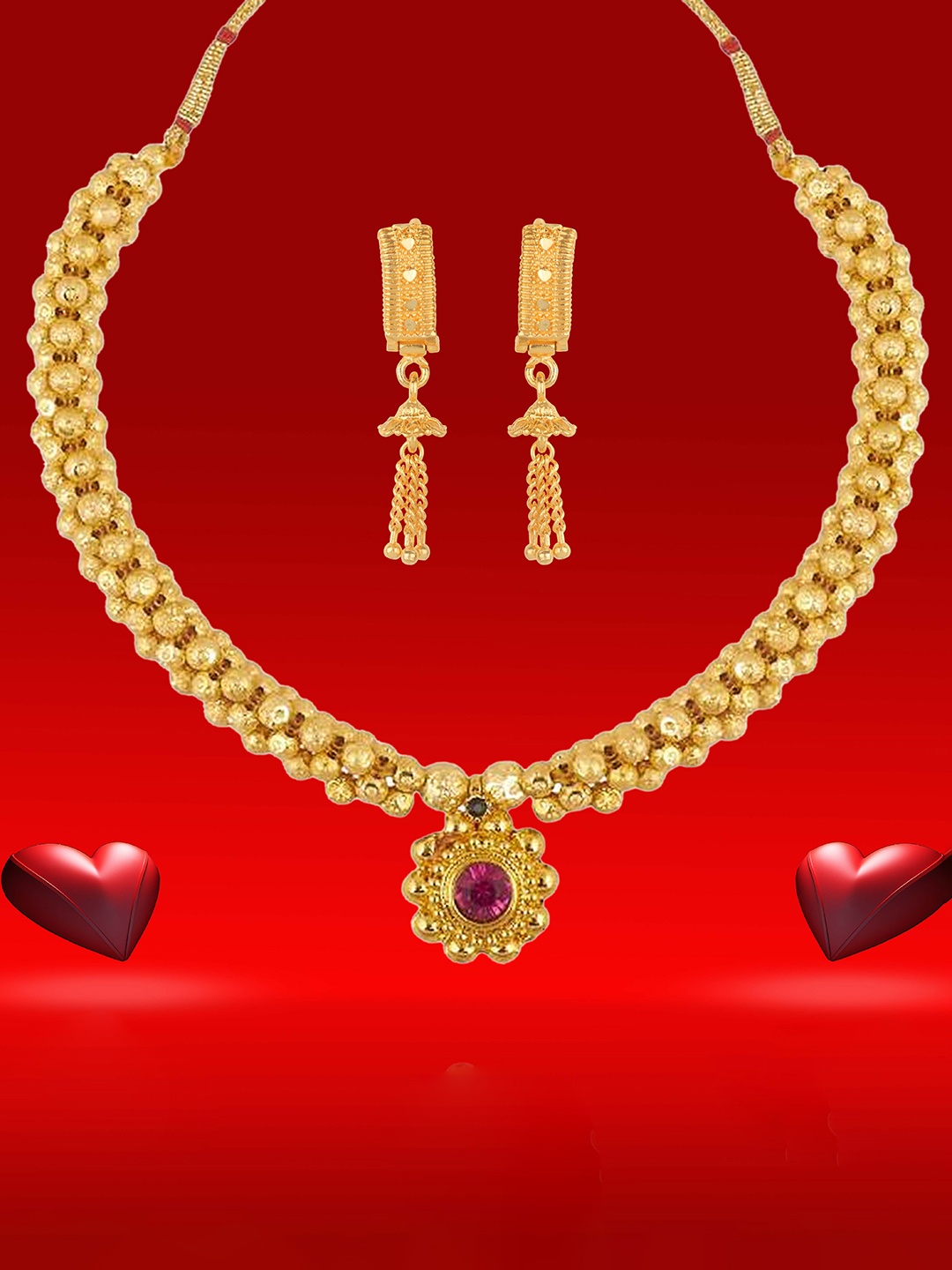 

Heer Collection Gold-Plated Jewellery Set