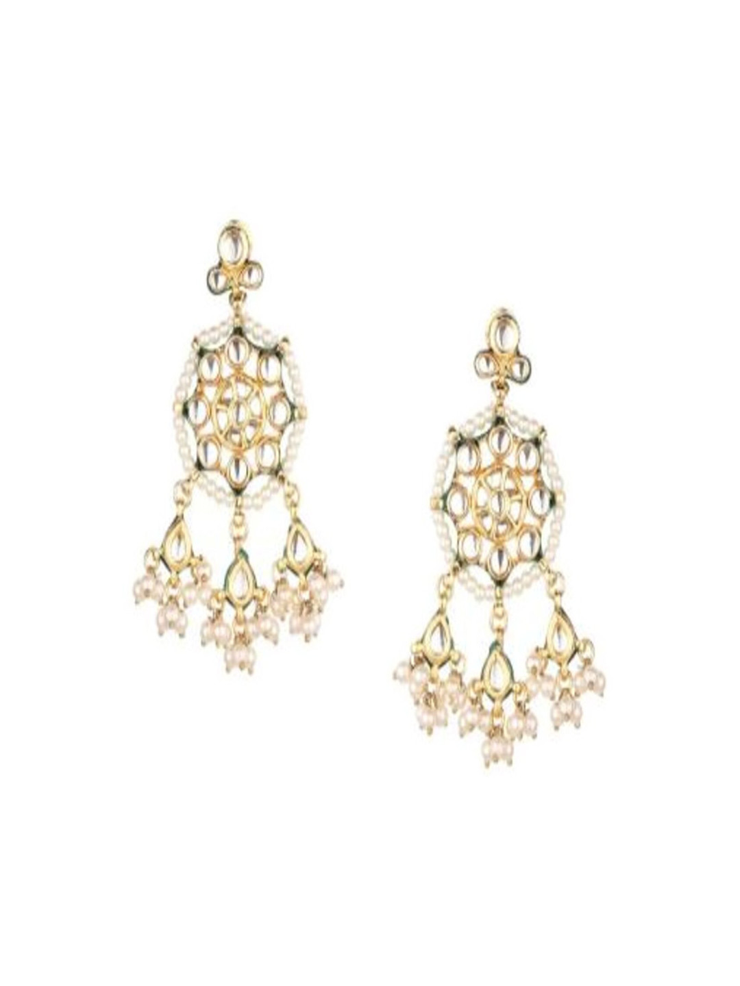 

Runjhun Contemporary Chandbalis Earrings, Green