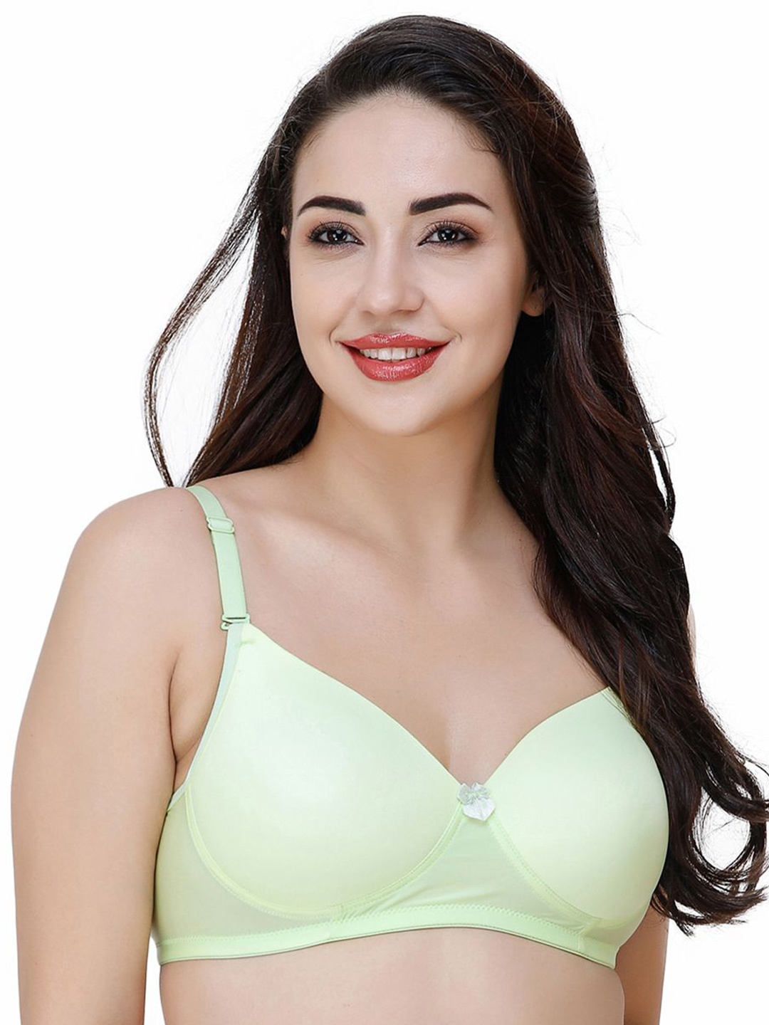 

College Girl Women Full Coverage Lightly Padded Bra, Green