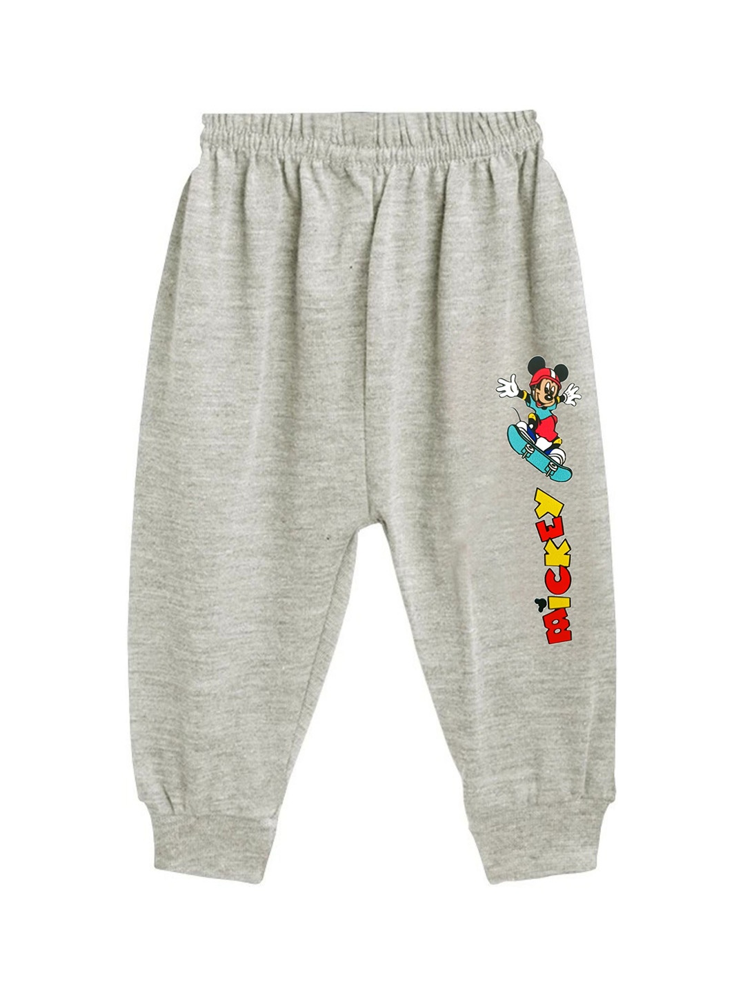 

BAESD Kids Printed Regular Fit Cotton Joggers, Grey