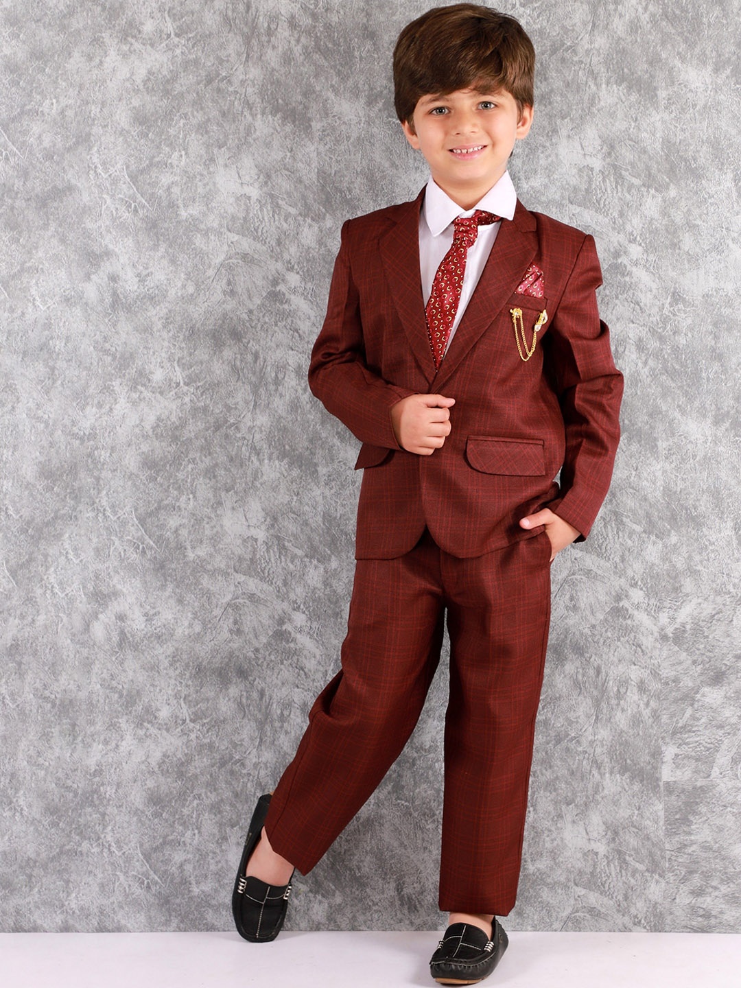 

BAESD Boys Blazer and Trousers Suits, Brown