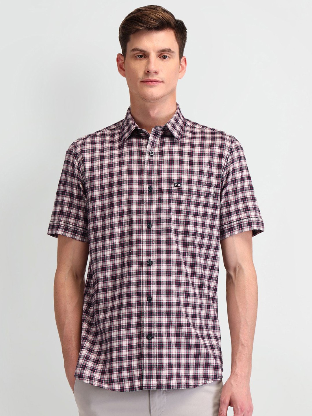 

Arrow Sport Men Classic Opaque Checked Casual Shirt, Red