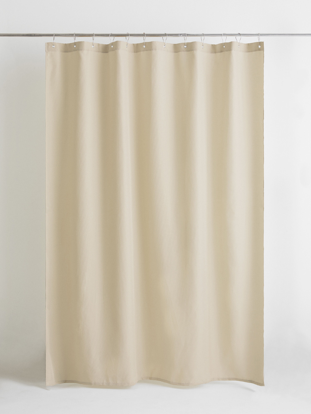 

H&M Beige Waffled Shower Curtain