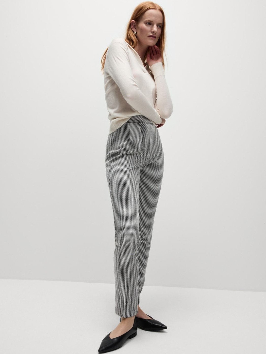 

Marks & Spencer Women Slim Fit High-Rise Trousers, Black