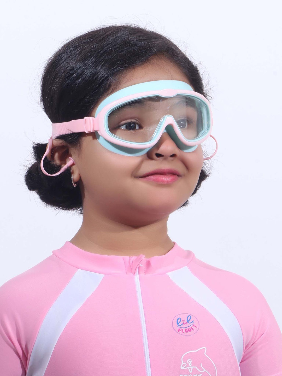 

lil PLANET Kids Swimming Goggles & Hat Combo, Pink