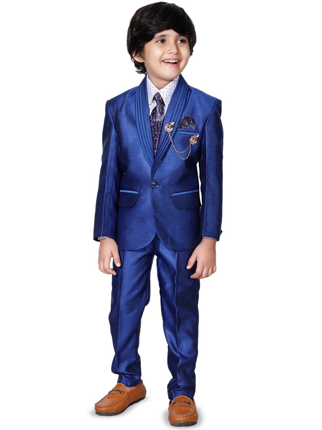 

BAESD Boys Slim-Fit Single-Breasted Two-Piece Party Suit, Blue