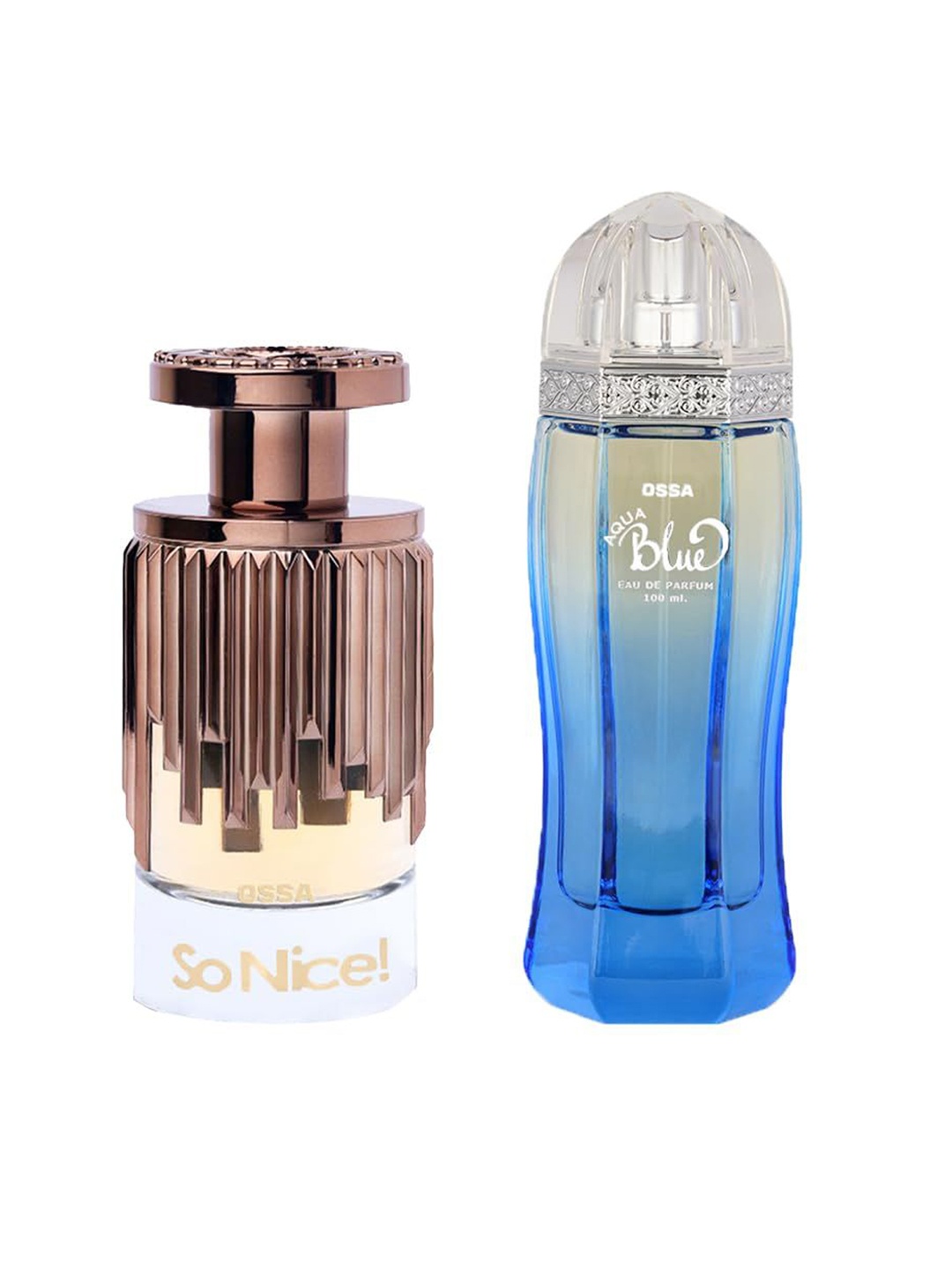 

Ossa Set Of 2 So Nice & Aqua Blue Long Lasting Eau de Perfume - 100 ml Each