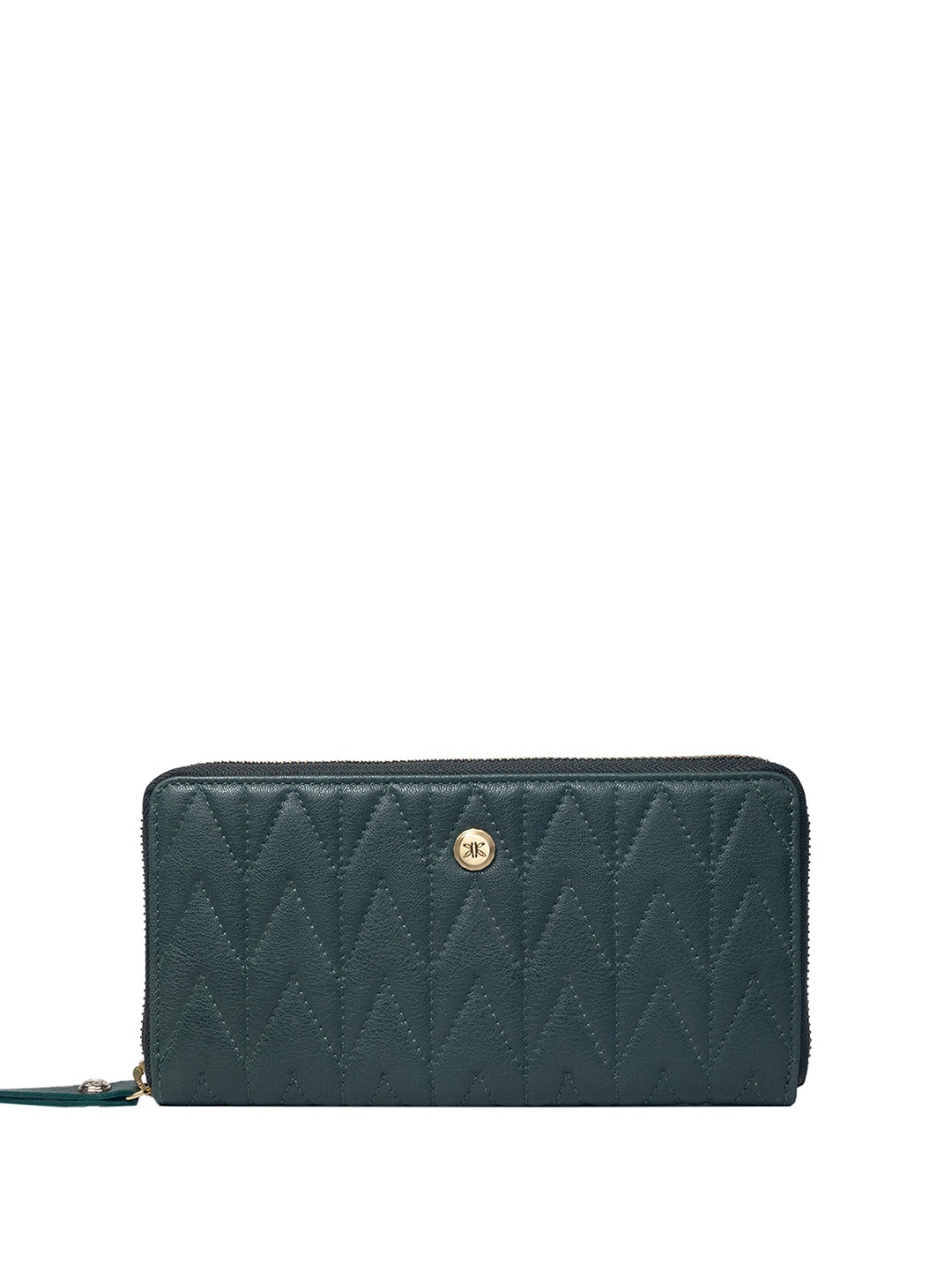 

RI2K LONDON Women Geometric Leather Envelope, Green