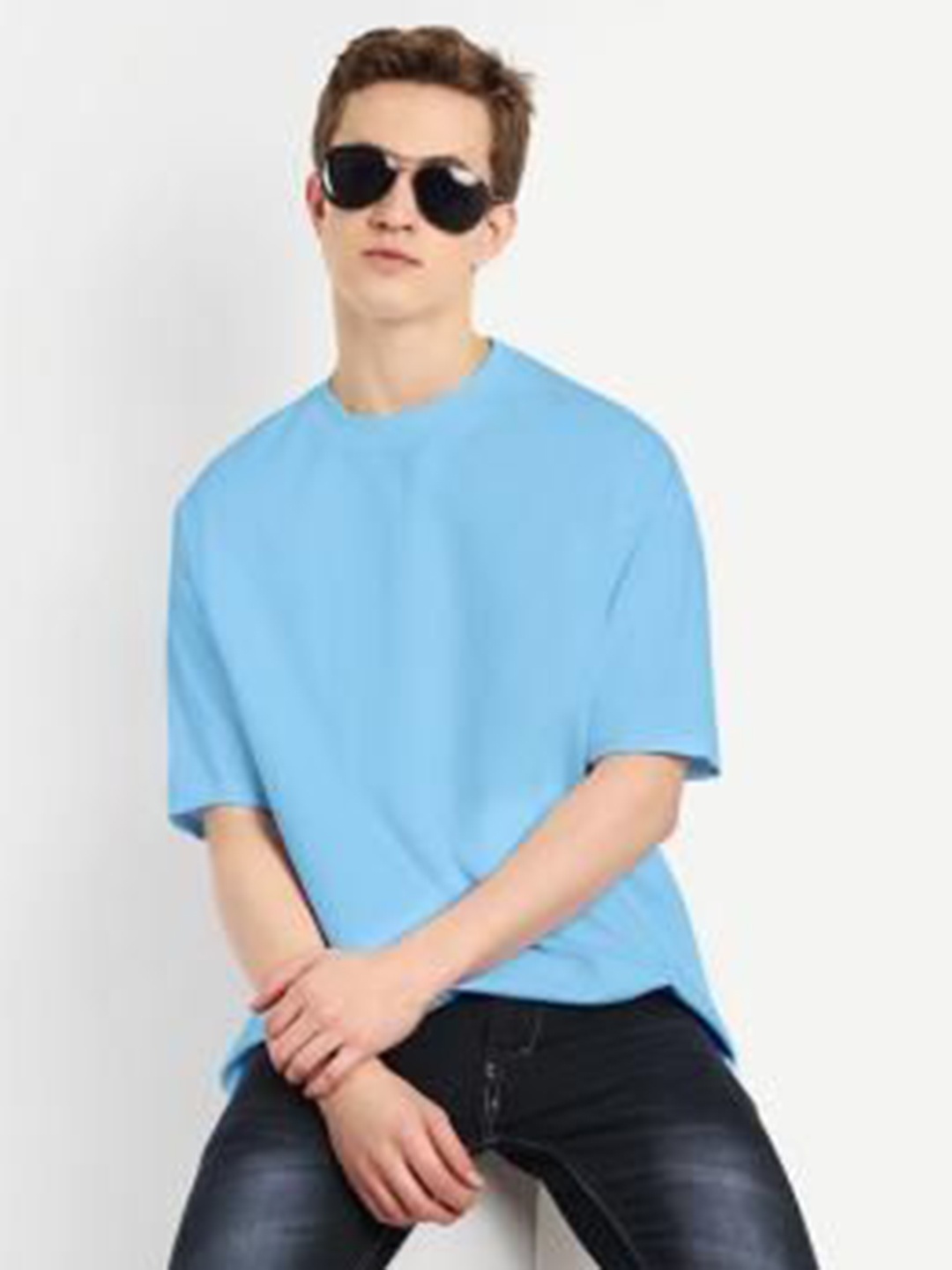 

BLURR Unisex Pure Cotton Pockets T-shirt, Blue