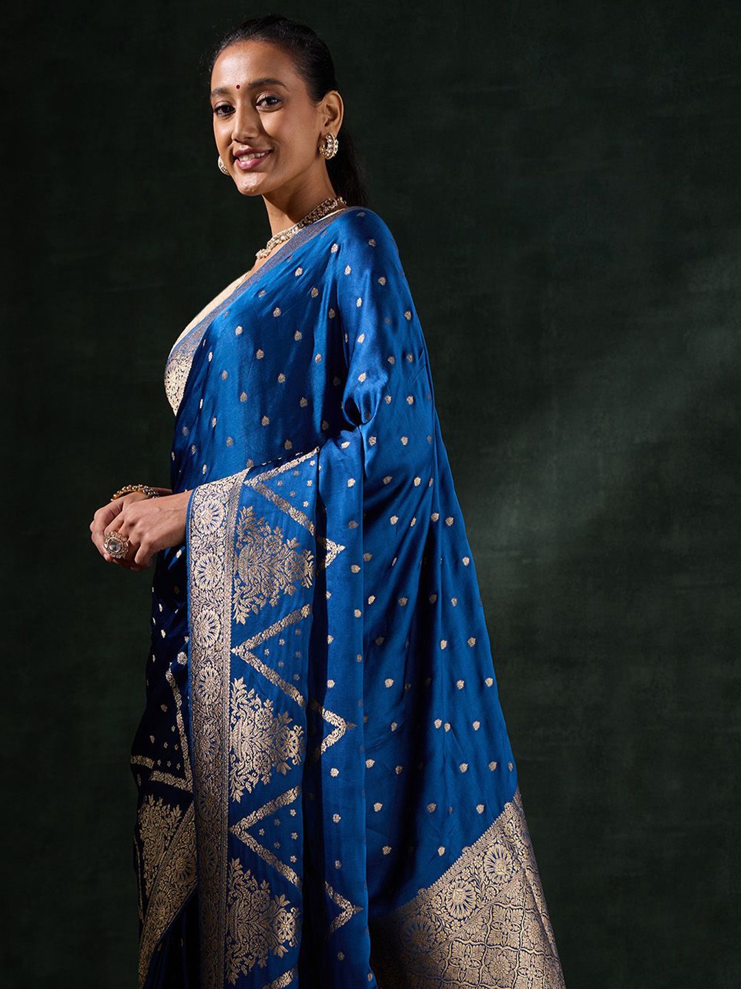 

Taneira Woven Design Zari Saree, Blue