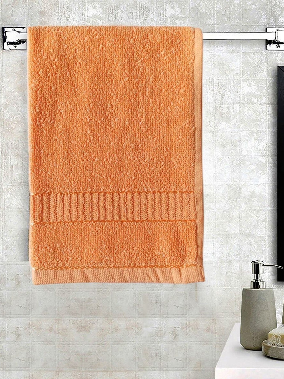 

Lushomes Orange-Coloured 6 Pieces Cotton 400 GSM Towel Set