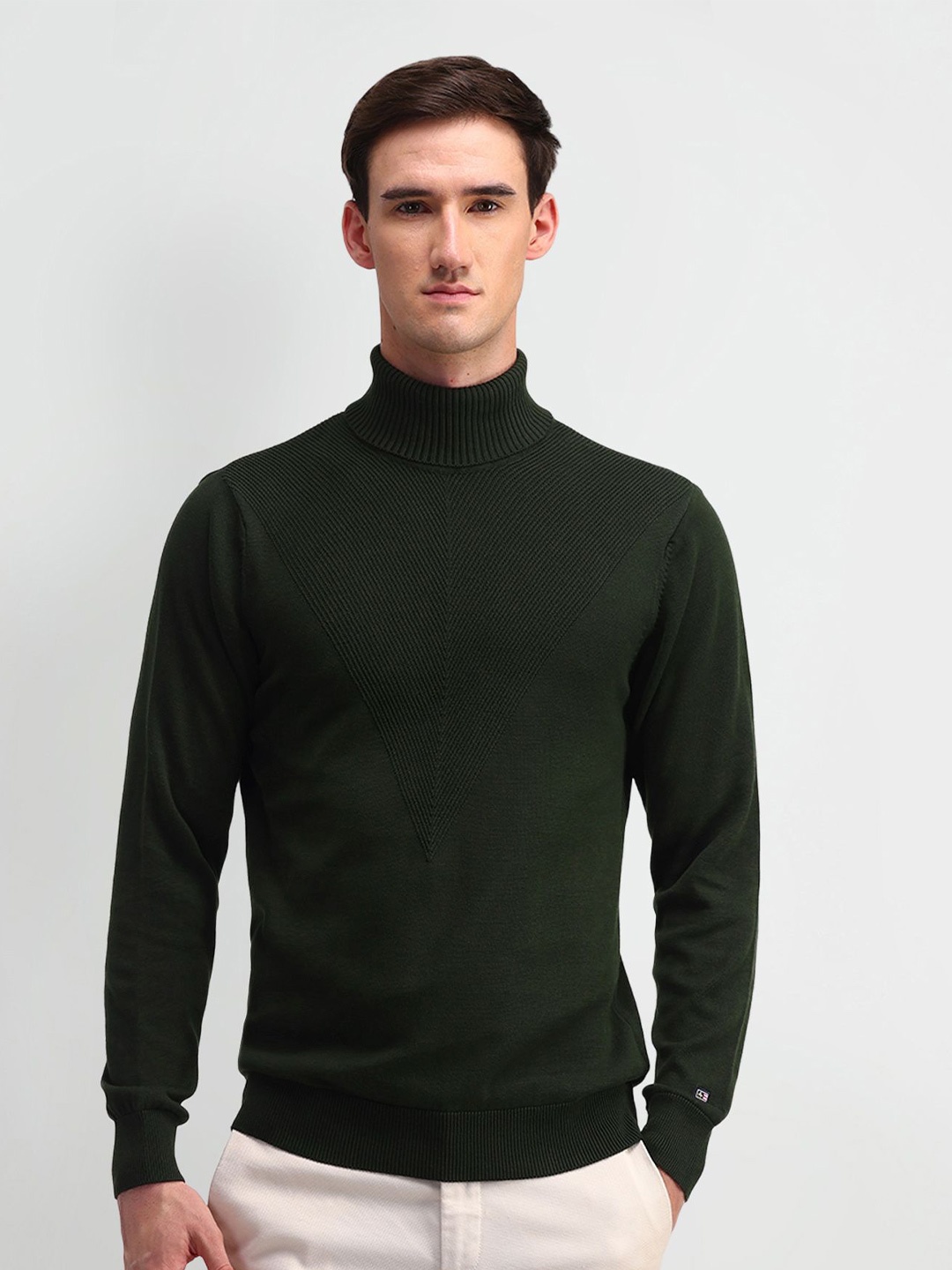 

Arrow Sport Men Long Sleeves Turtle Neck Pullover Sweaters, Olive
