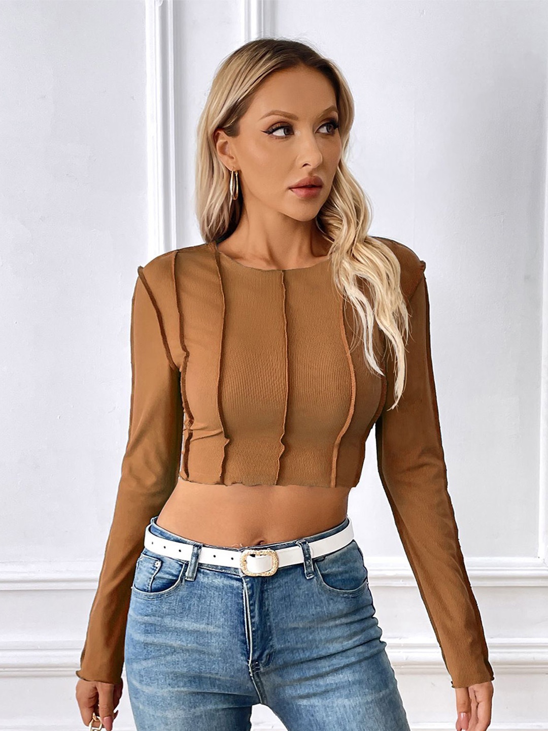 

HERE&NOW Crop Top, Brown