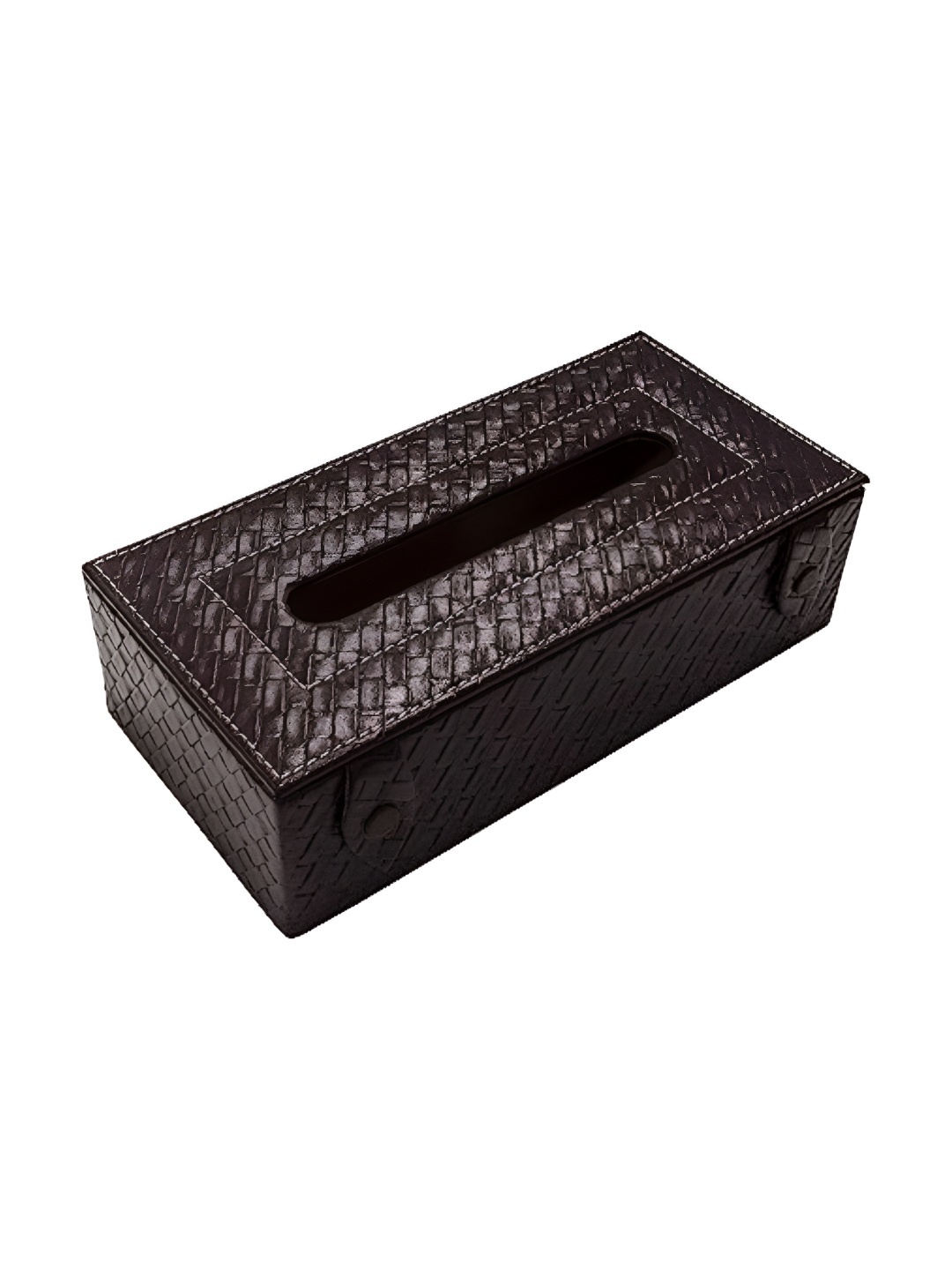 

Premsons Brown Rectangle Shaped Leather Tissue Holder