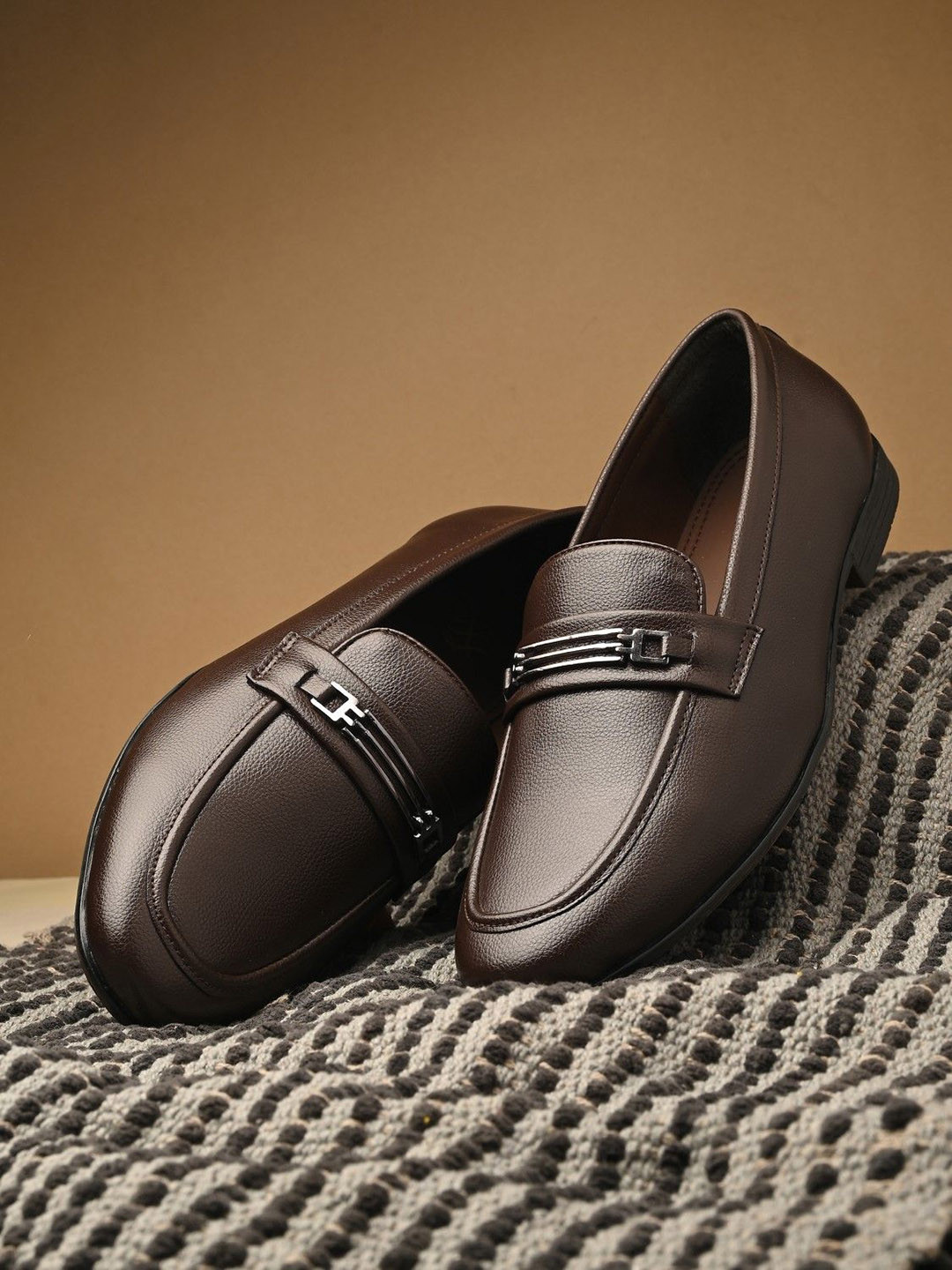 

House of Pataudi Men Formal Loafers, Brown