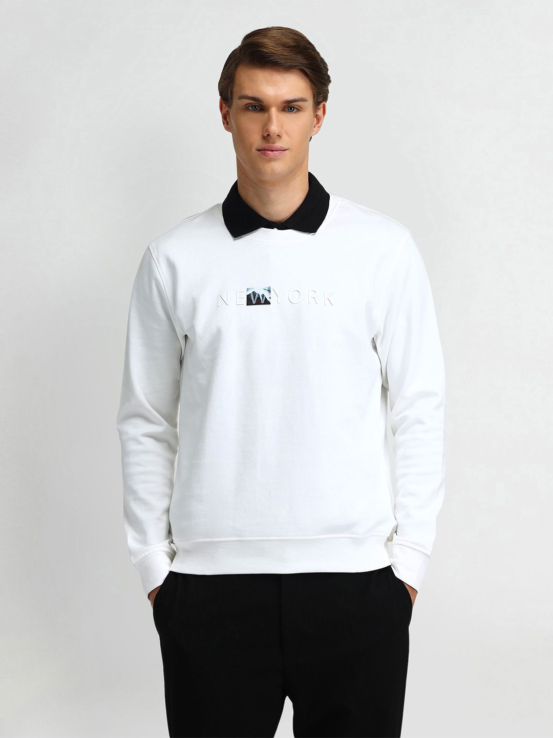 

Arrow New York Men Printed Sweatshirt, White