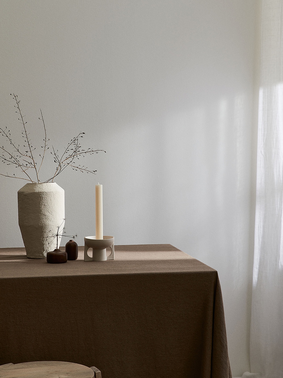 

H&M Brown Linen-Blend Tablecloth