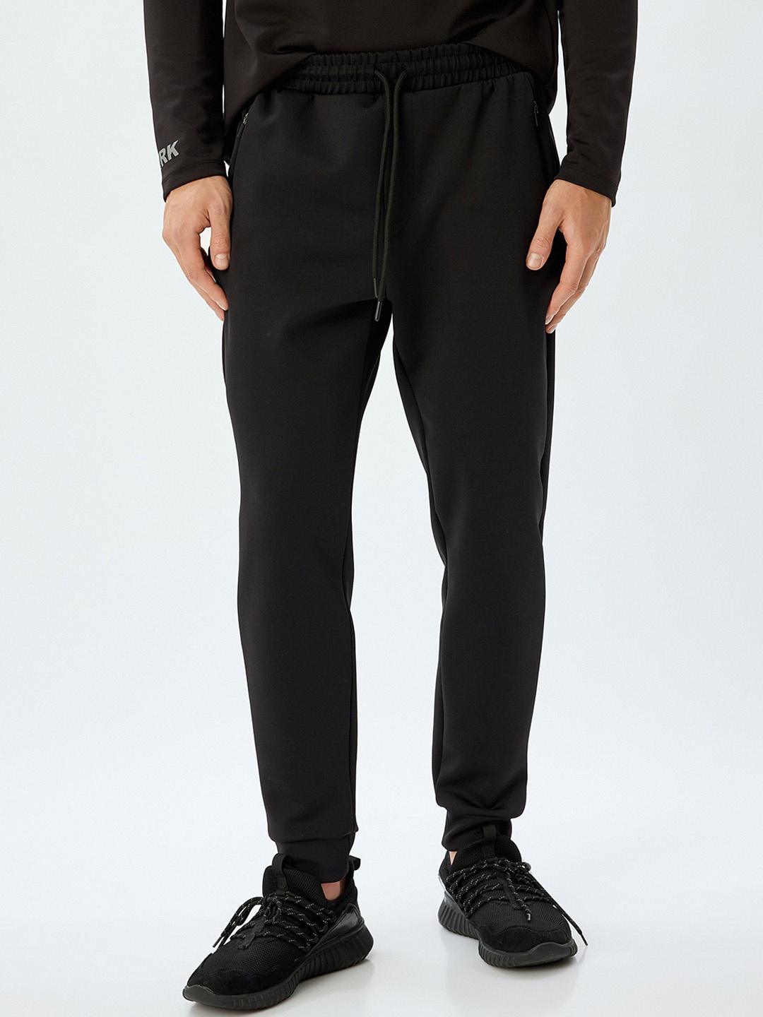 

Koton Men Mid-Rise Joggers, Black