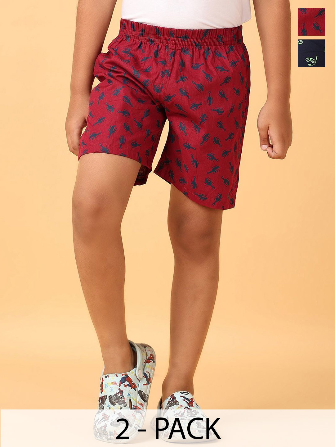 

V-Mart Boys Printed Shorts, Blue