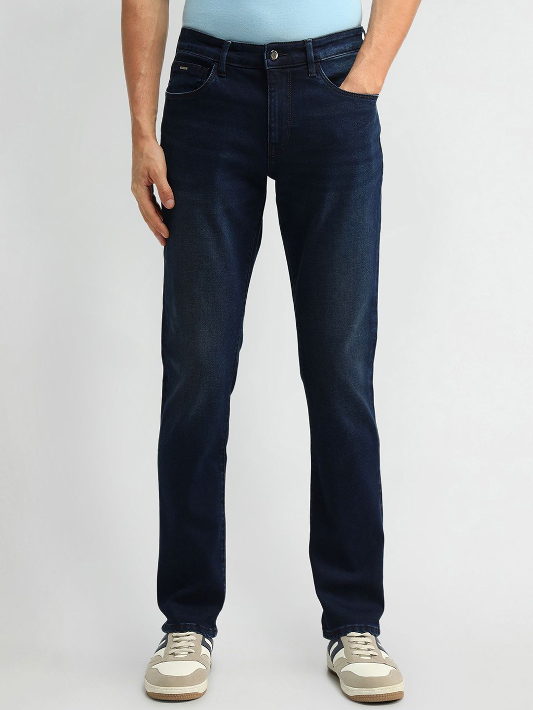 

Arrow Sport Men Prince Slim Fit Heavy Fade Mid-Rise Stretchable Jeans, Blue