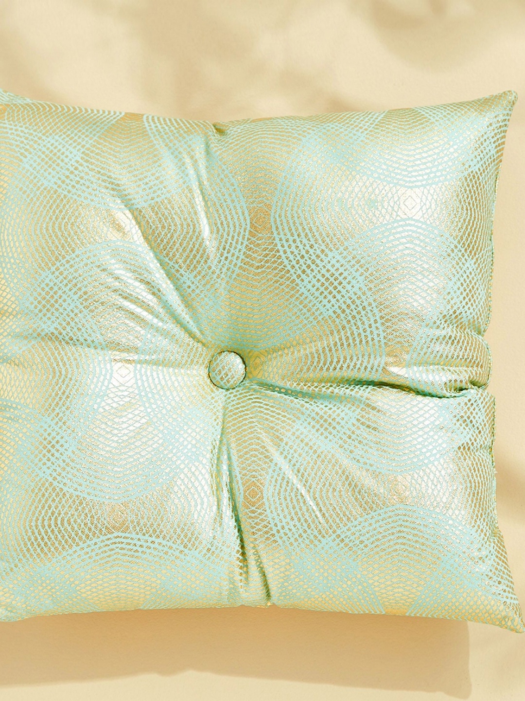 

Home Centre Green Printed Filled Cushion