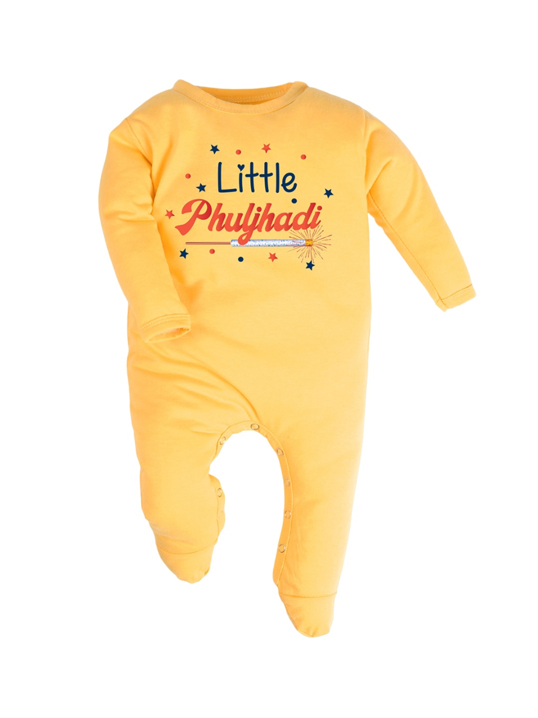 

FFLIRTYGO Kids Printed Cotton Sleepsuit, Yellow