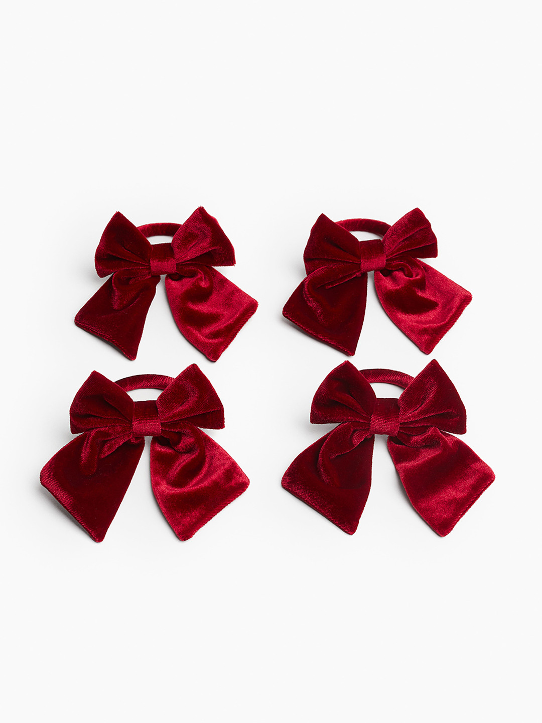 

H&M 4-Pack Bow Napkin Rings, Red
