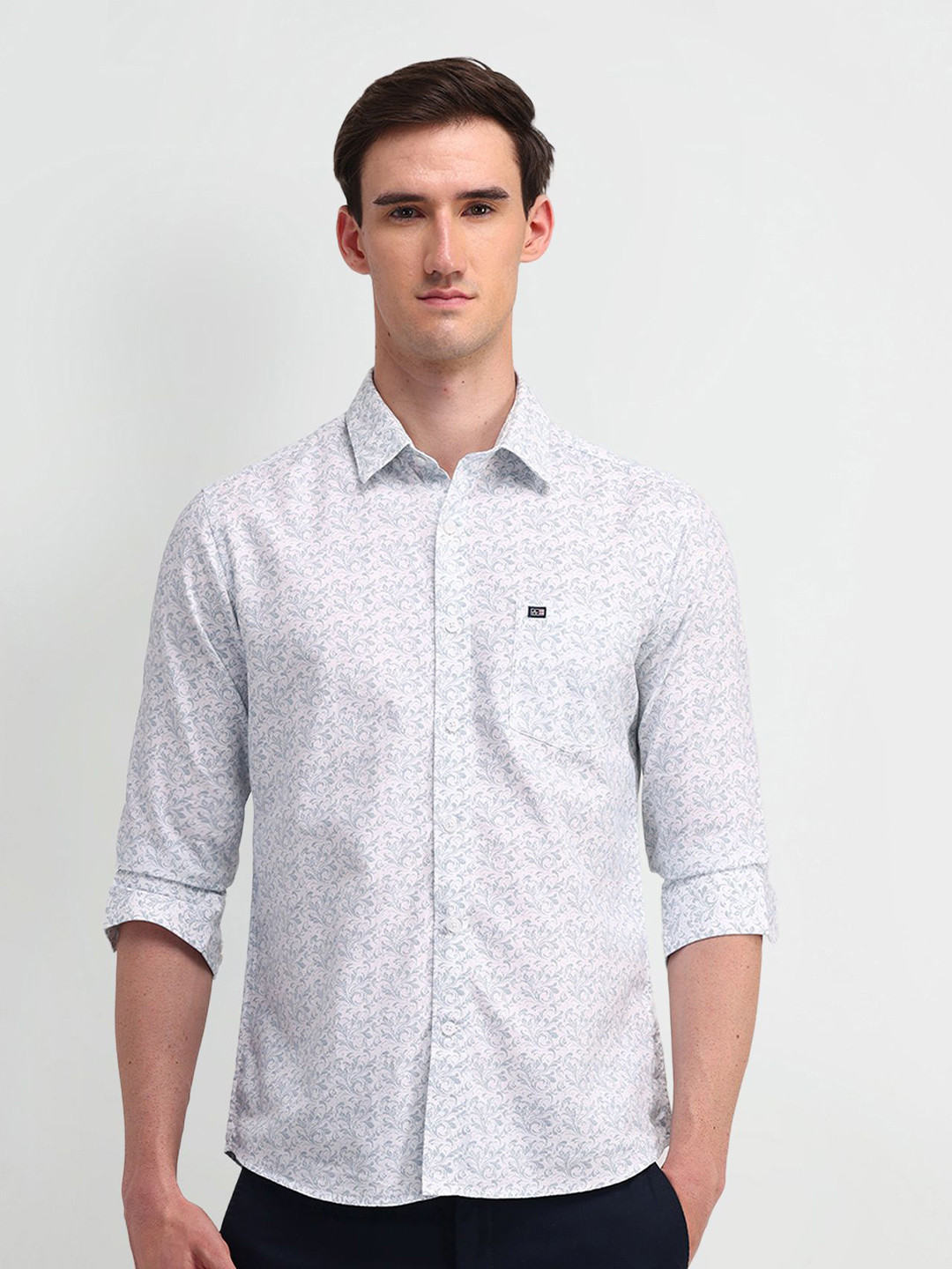 

Arrow Sport Men Manhattan Slim Fit Opaque Printed Casual Shirt, Blue