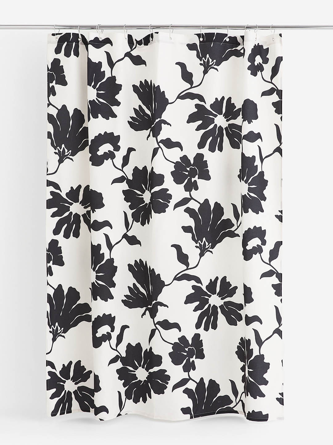 

H&M White & Black Floral Shower Curtain