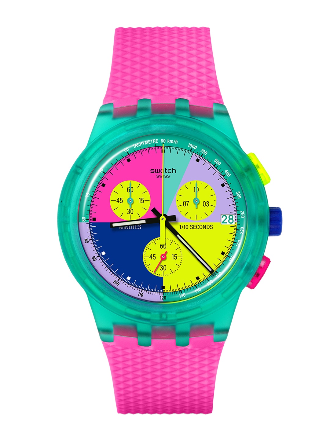 

Swatch Unisex Printed Dial & Straps Analogue Watch SUSG408_SWATCHWATCH, Pink
