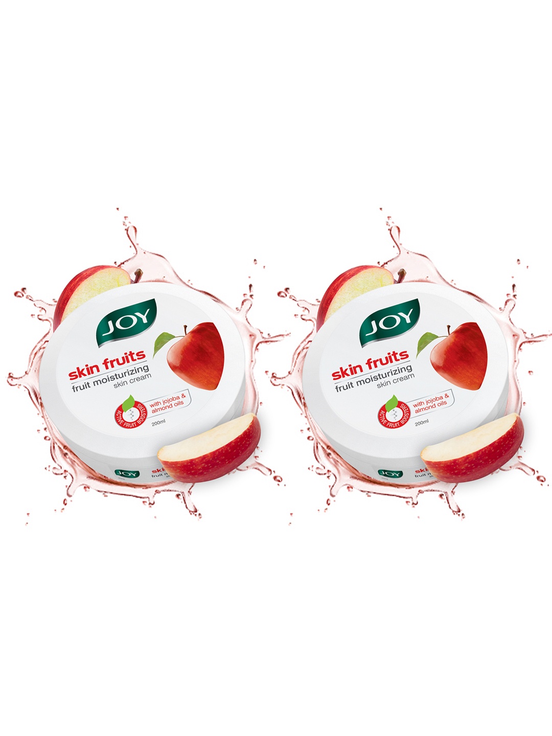 

JOY Set Of 2 Skin Fruits Moisturizing Cream For Soft & Supple Skin - 200ml Each, White
