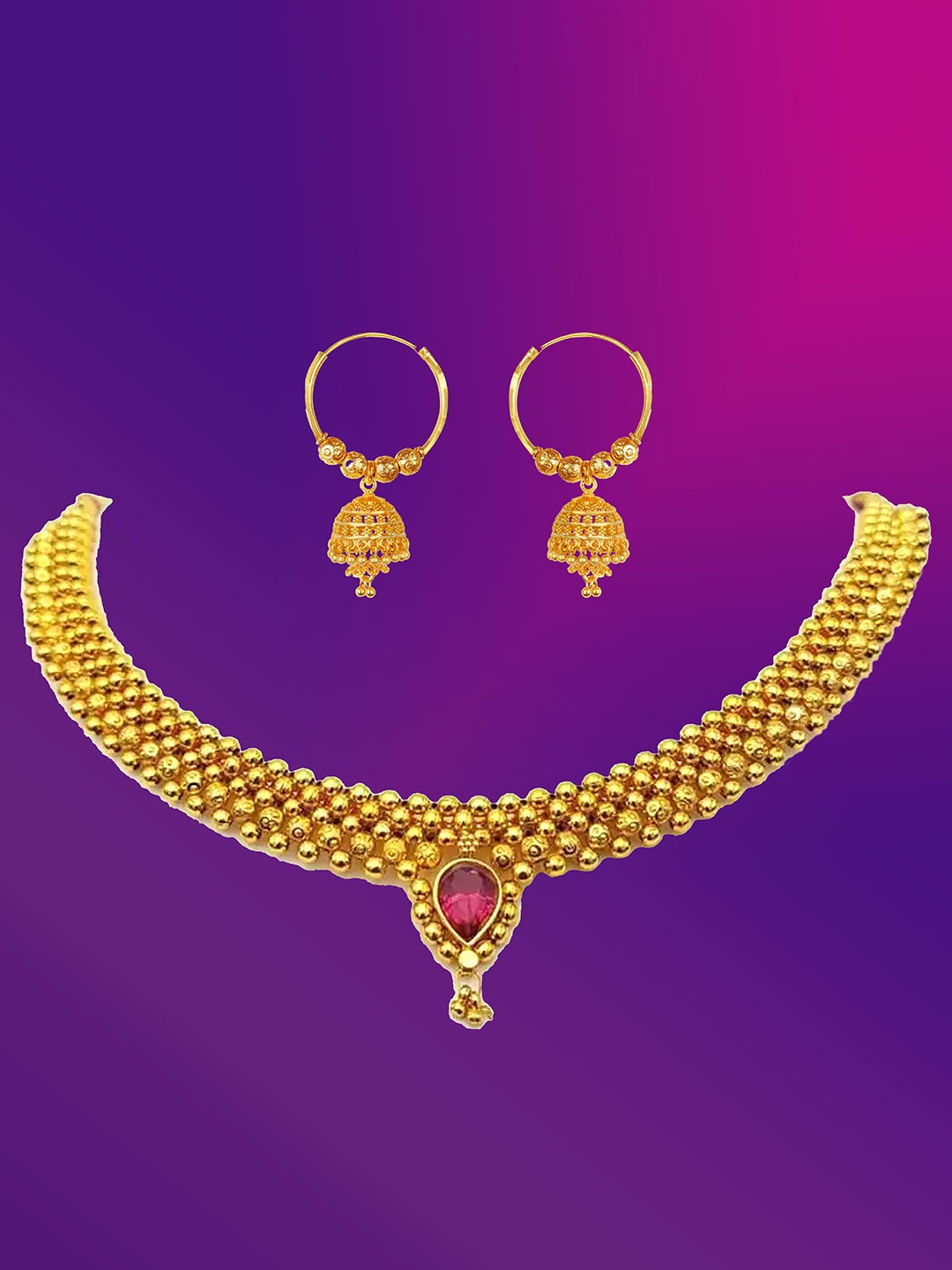 

Lila Gold-Plated Jewellery Set