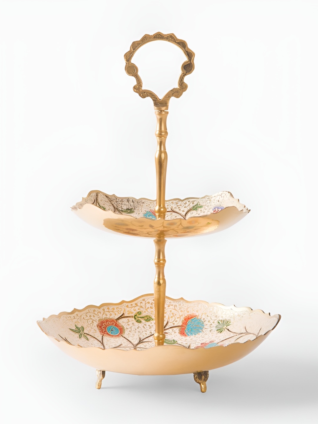 

Fabindia Cream-Coloured Brass Easy to Clean Food Platter