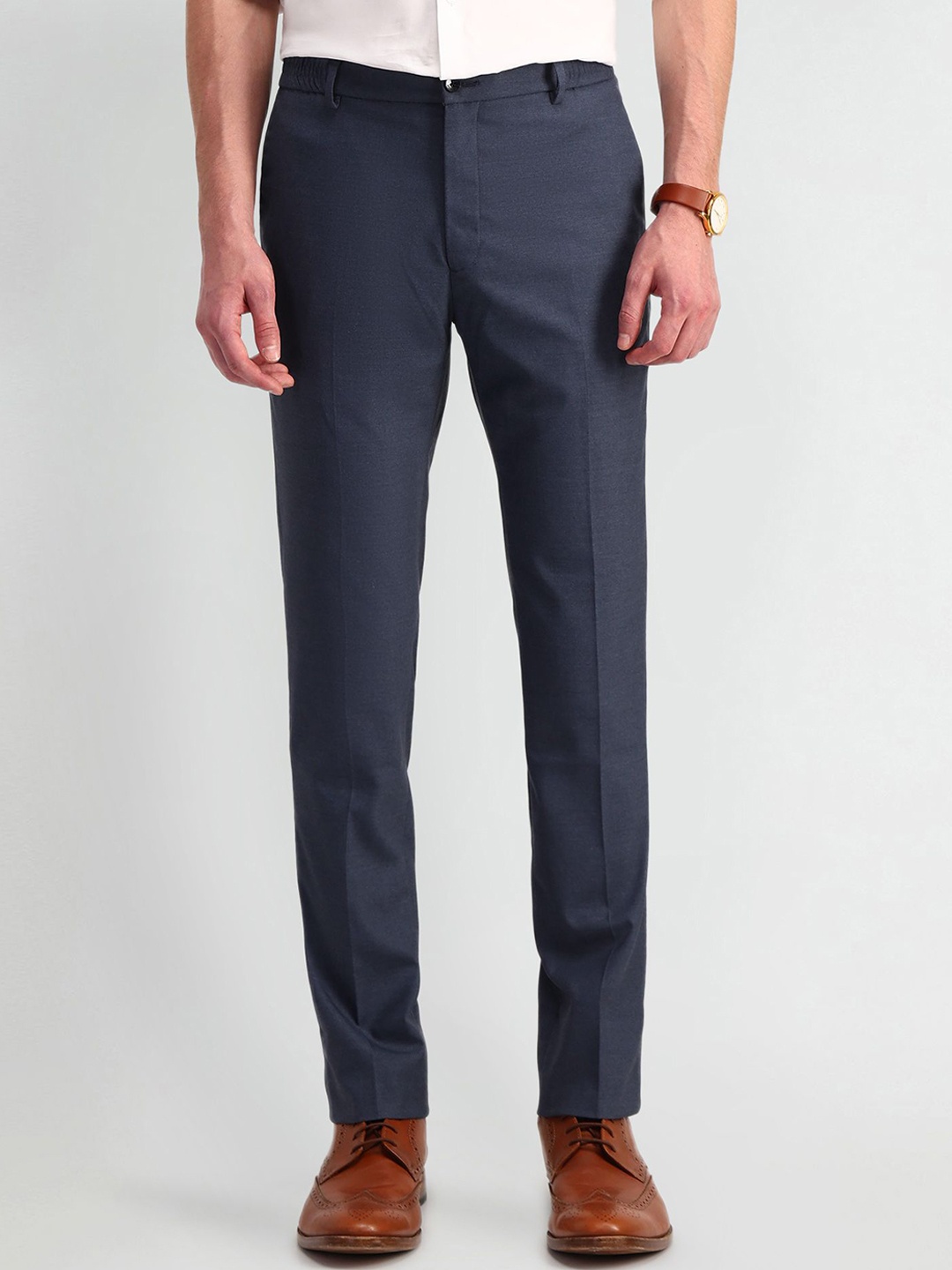

Arrow Men Urban Slim Slim Fit Trousers, Blue