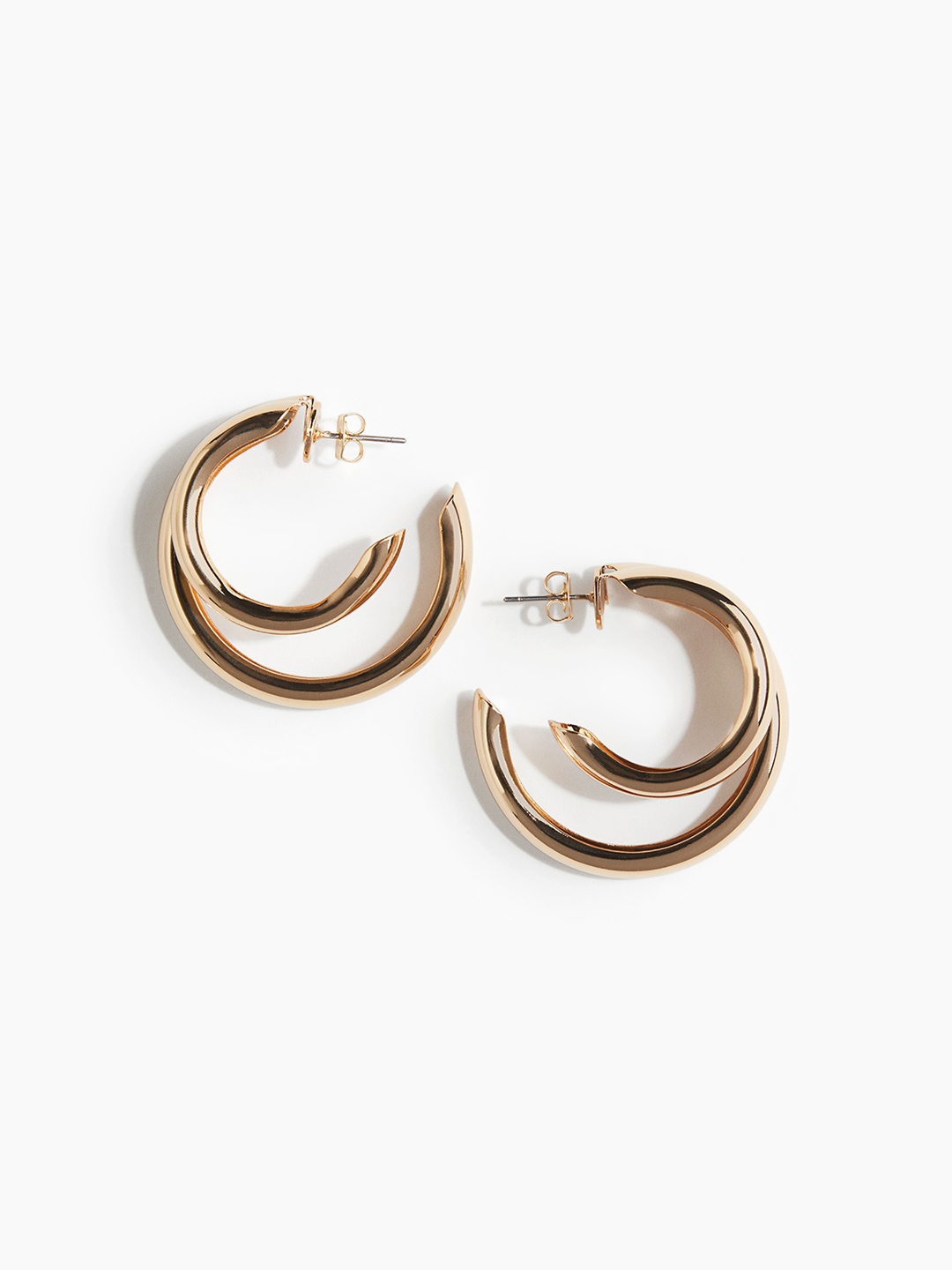 

H&M Double-Hoop Earrings, Gold