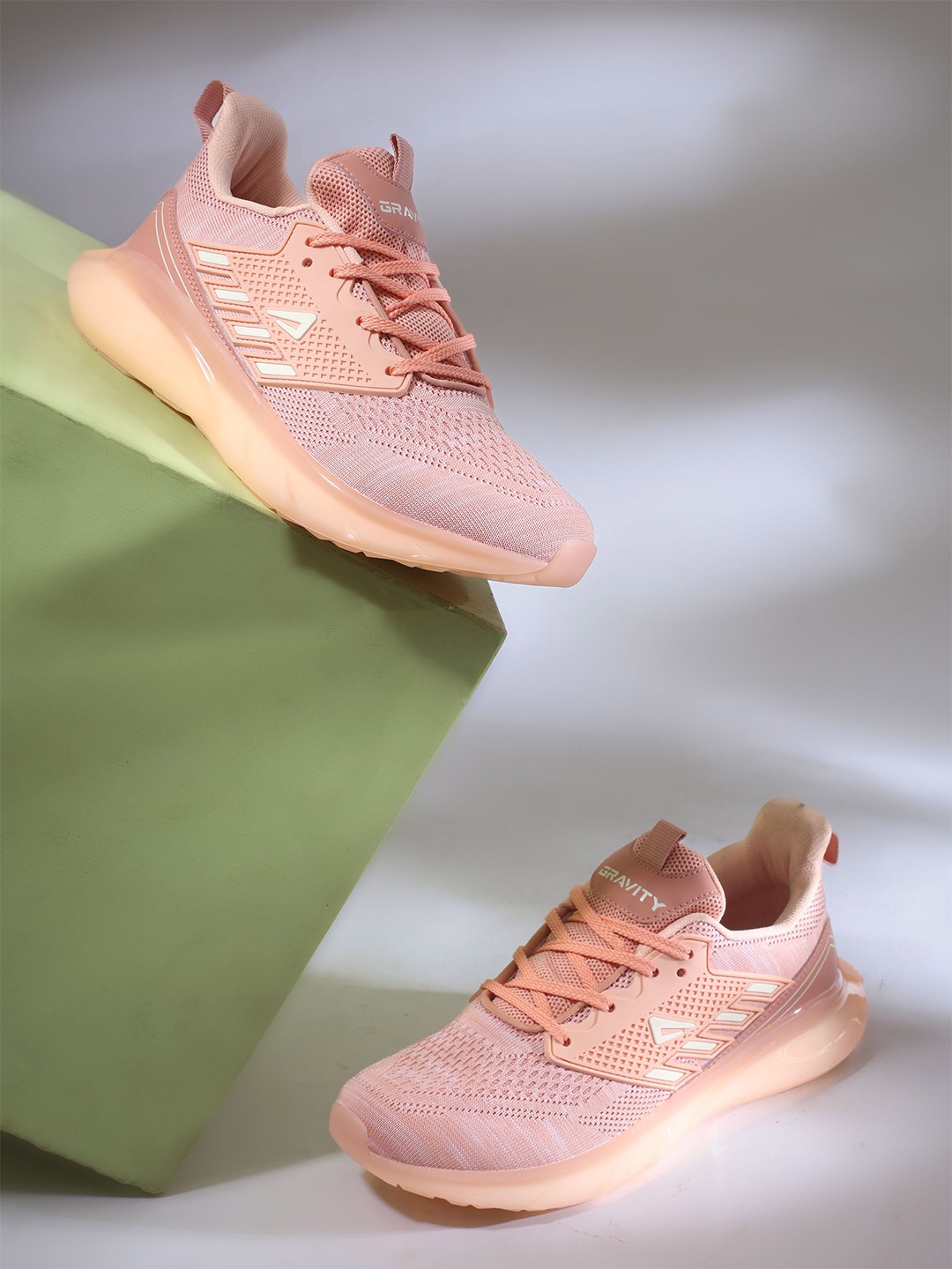 

IMPAKTO Women Mesh Running Shoes, Peach