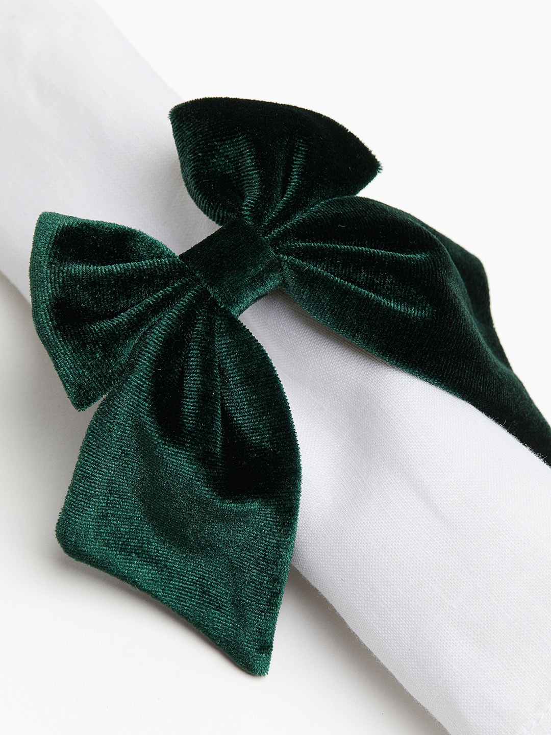 

H&M 4-Pack Bow Napkin Rings, Green
