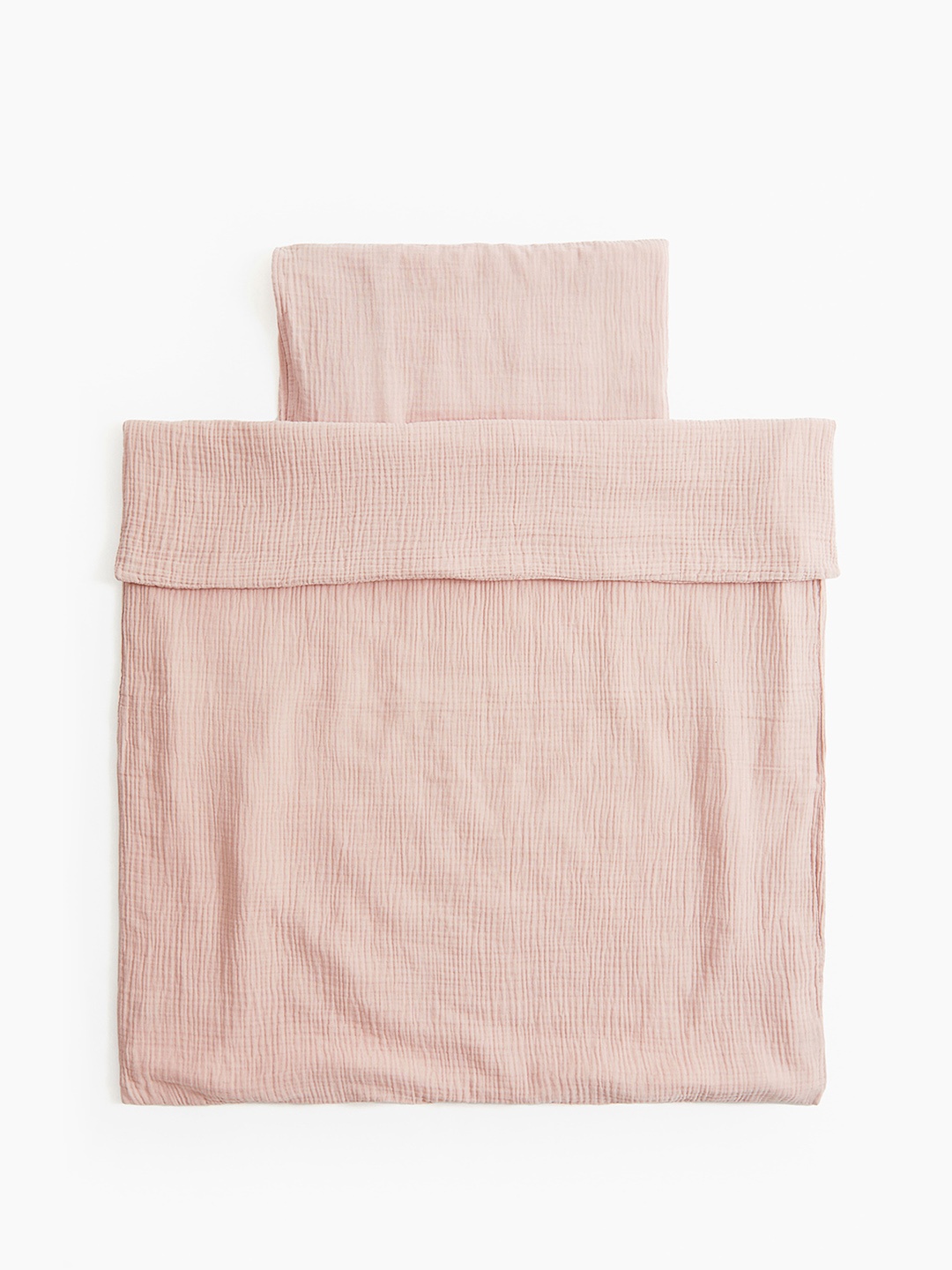 

H&M Pink Pure Cotton Muslin Cot Duvet Cover Set