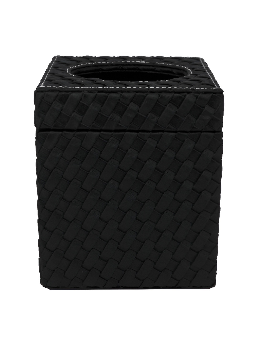 

Premsons Black Square Shaped Leather Tissue Holder