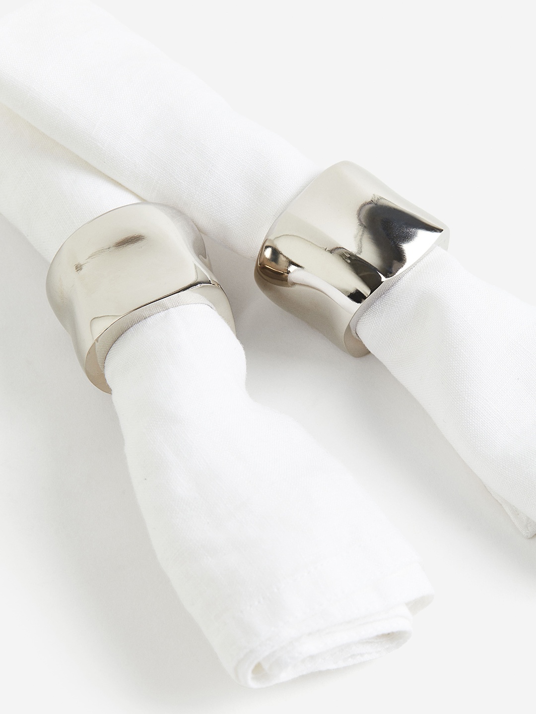 

H&M 2-Pack Napkin Rings, Silver