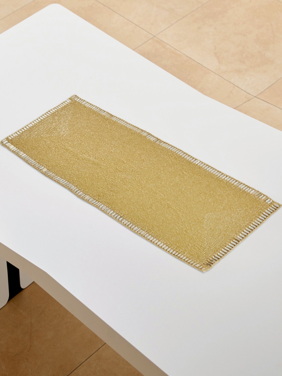 

Home Centre Yellow Drake Harvey Yellow Beaded Table Runner
